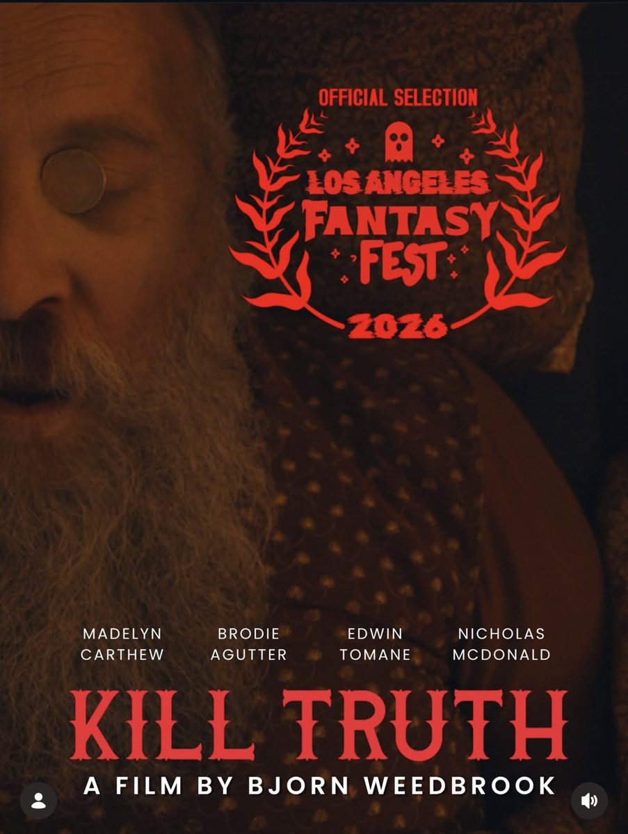 Kill Truth poster: Official Selection, Los Angeles Fantasy Fest 2026, starring Madelyn Carthew, Brodie Agutter, Edwin Tomane and Nicholas McDonald, a film by Bjorn Weedbrook